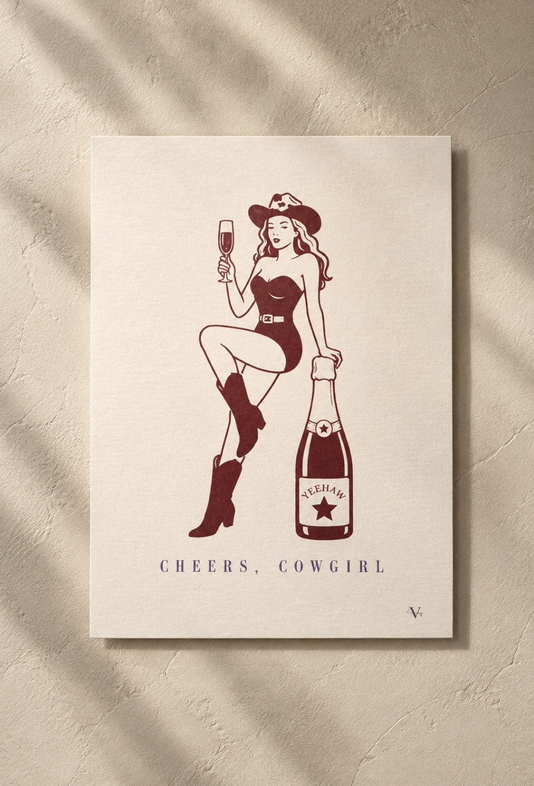 Postkarte "Cheers, Cowgirl"