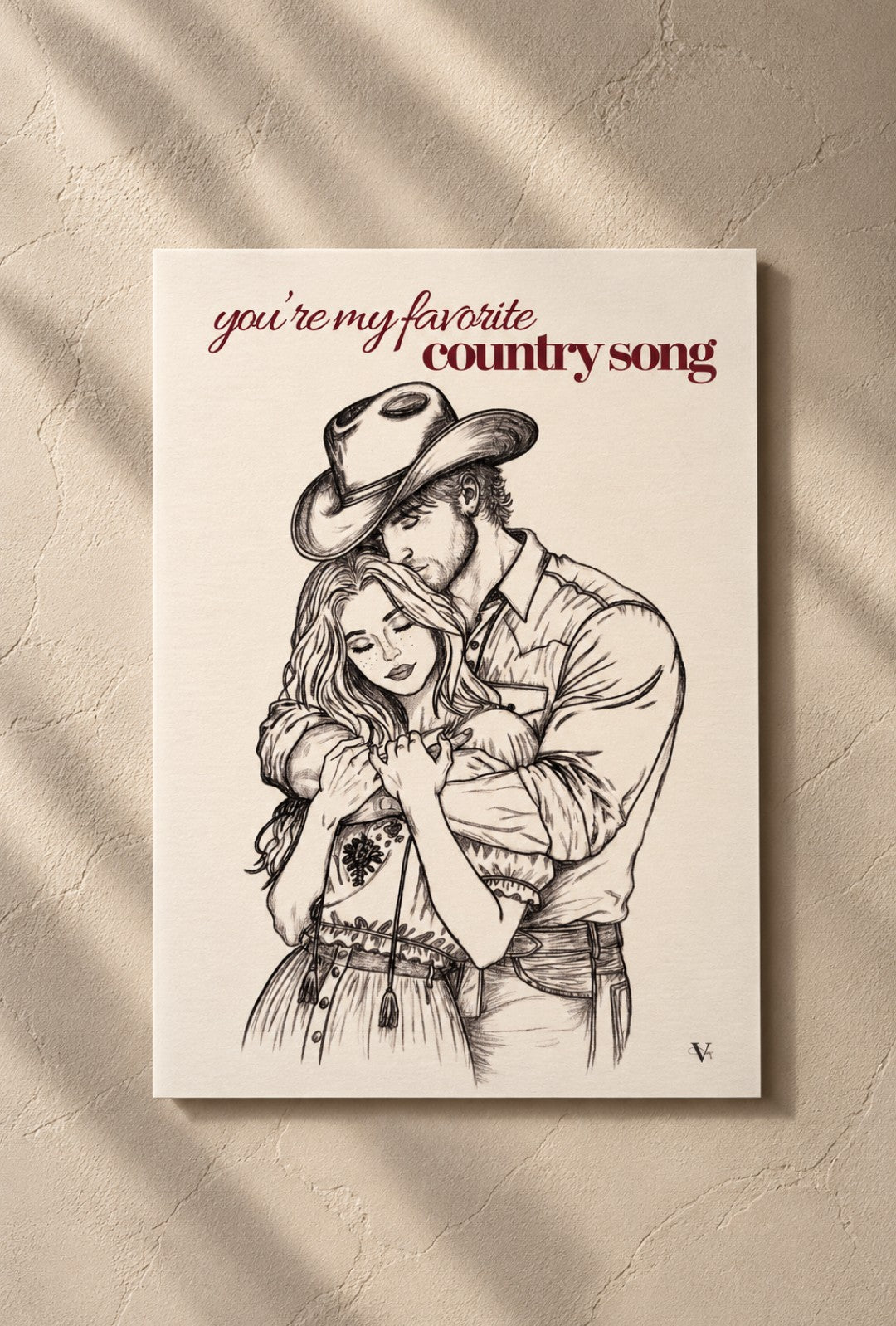 Postkarte "You're My Favorite Country Song"