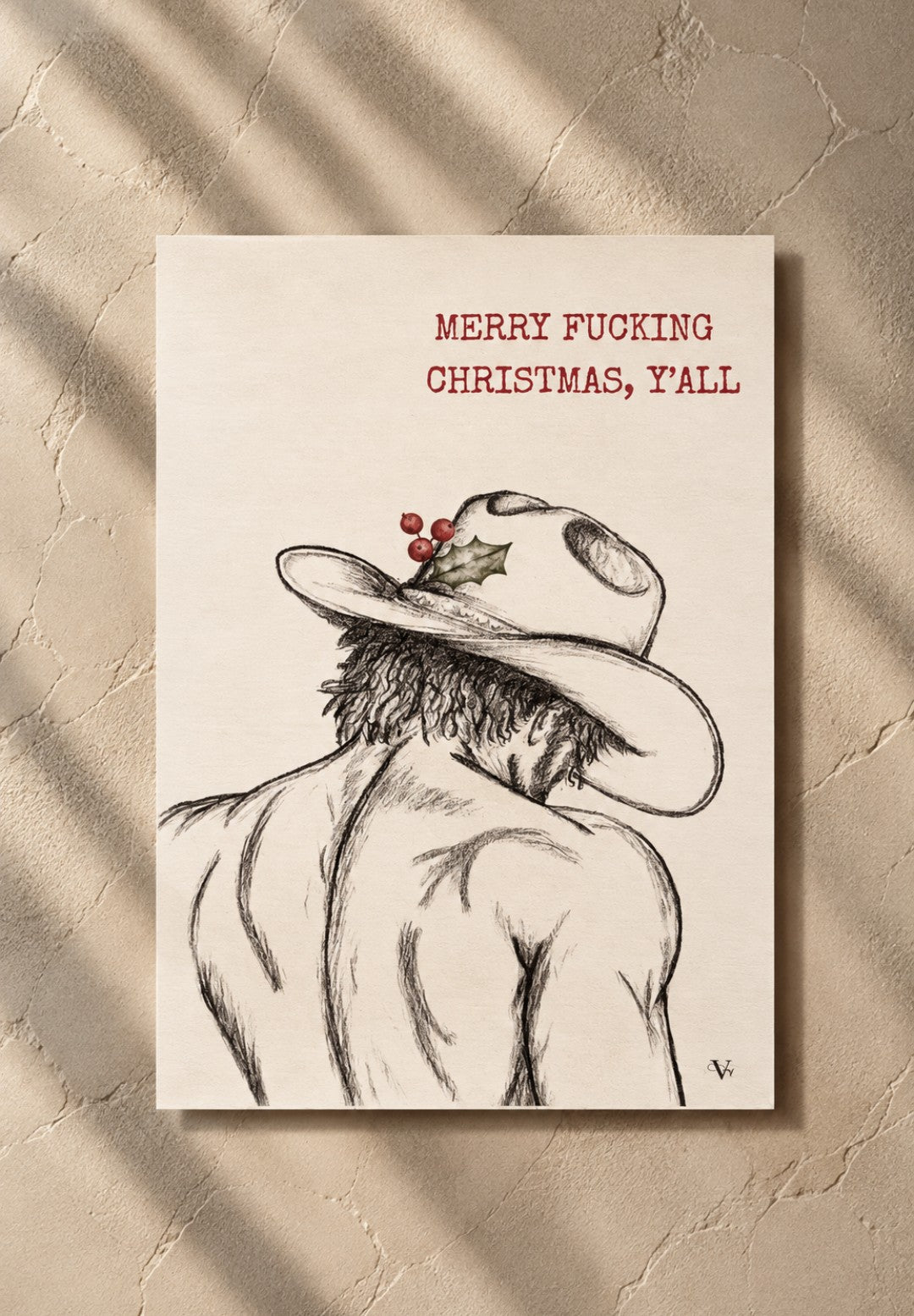 Weihnachtskarte "Merry Fucking Christmas, Y'all"