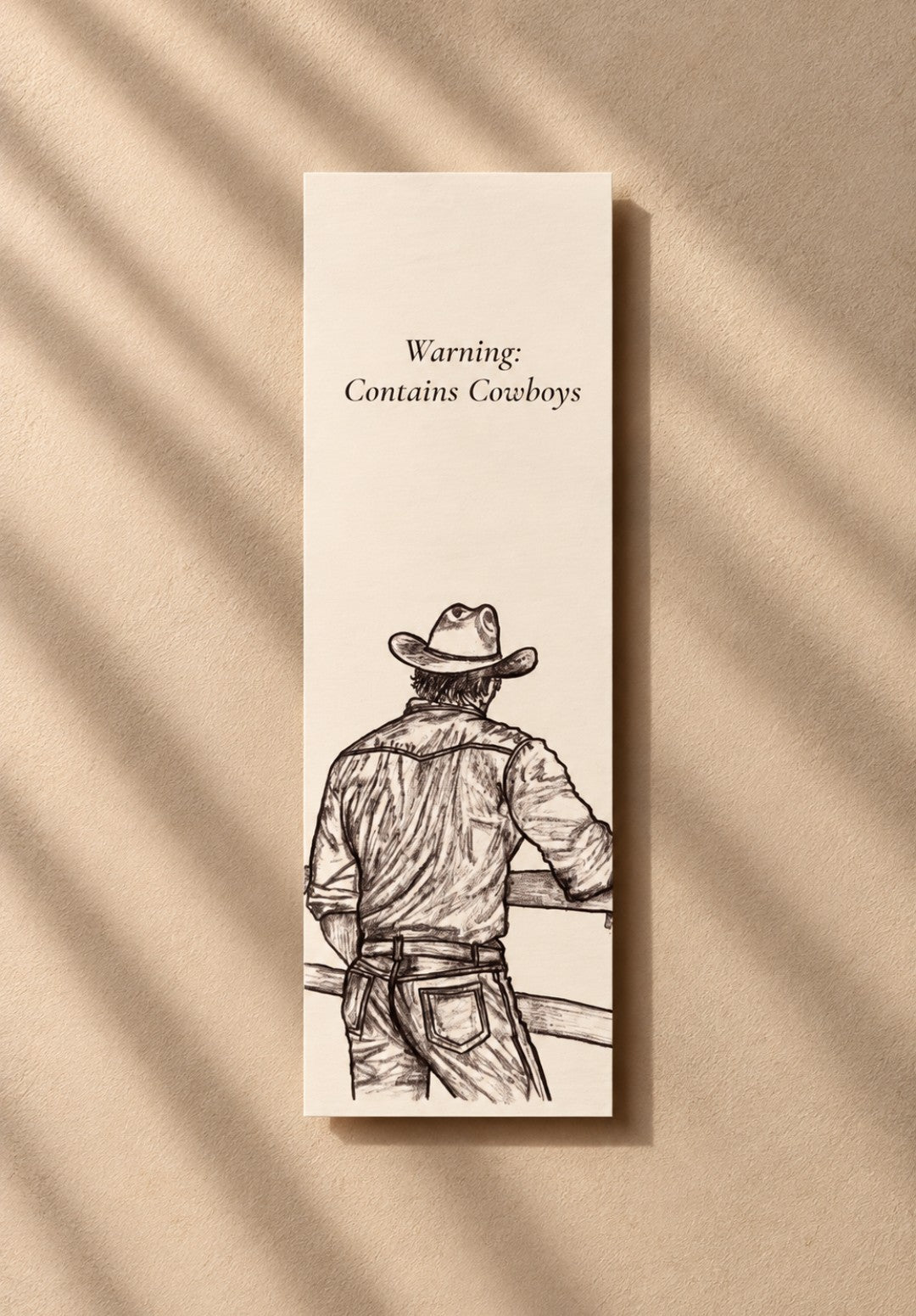 Lesezeichen "Warning: Contains Cowboys"